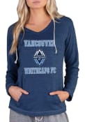 Vancouver Whitecaps FC Womens Mainstream Terry Hooded Sweatshirt - Navy Blue