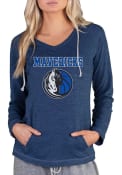 Dallas Mavericks Womens Mainstream Terry Hooded Sweatshirt - Navy Blue