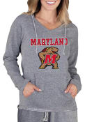 Maryland Terrapins Womens Mainstream Terry Hooded Sweatshirt - Grey