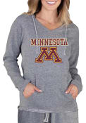Minnesota Golden Gophers Womens Mainstream Terry Hooded Sweatshirt - Grey