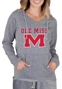 Ole Miss Rebels Womens Mainstream Terry Hooded Sweatshirt - Grey