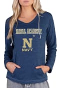 Navy Midshipmen Womens Mainstream Terry Hooded Sweatshirt - Navy Blue