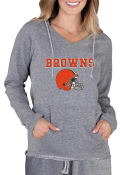 Cleveland Browns Womens Mainstream Terry Hooded Sweatshirt - Grey