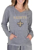 New Orleans Saints Womens Mainstream Terry Hooded Sweatshirt - Grey