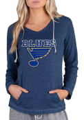 St Louis Blues Womens Mainstream Terry Hooded Sweatshirt - Navy Blue
