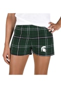 Michigan State Spartans Womens Ultimate Flannel Shorts - Black
