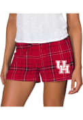 Houston Cougars Womens Ultimate Flannel Shorts - Black