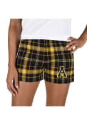 Appalachian State Mountaineers Womens Ultimate Flannel Shorts - Gold