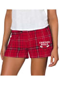 Chicago Bulls Womens Ultimate Flannel Shorts - Black