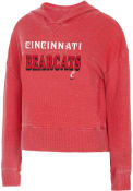Red Womens Cincinnati Bearcats Resurgence Hooded Sweatshirt