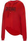 Red Womens Cincinnati Bearcats Composite Hooded Sweatshirt