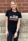 Chicago Blackhawks Womens Marathon T-Shirt - Black