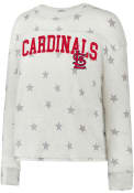 St Louis Cardinals Womens Agenda Crew Sweatshirt - White
