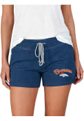 Denver Broncos Womens Mainstream Terry Shorts - Navy Blue
