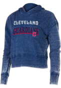 Cleveland Guardians Womens Resurgence Hooded Sweatshirt - Navy Blue