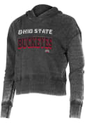 Ohio State Buckeyes Womens Resurgence Hooded Sweatshirt - Charcoal