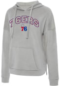 Philadelphia 76ers Womens Intermission Hooded Sweatshirt - Grey