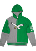 Philadelphia Eagles Mitchell and Ness Split Color Fashion Hood - Kelly Green