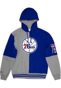 Philadelphia 76ers Mitchell and Ness Split Color Fashion Hood - Navy Blue