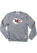 Kansas City Chiefs Mitchell and Ness Rings Crew Sweatshirt - Grey