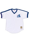 Chicago White Sox Carlton Fisk Mitchell and Ness 1981 Authentic Batting Practice Cooperstown Jersey - White