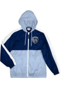 Sporting Kansas City Mitchell and Ness Windbreaker Full Zip Jacket - Navy Blue