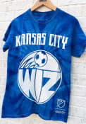 KC Wizards Mitchell and Ness Tie Dye Word and Logo SS Fashion - Blue