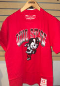 Ohio State Buckeyes Mitchell and Ness Vintage Brutus Fashion T Shirt - Red