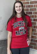 Ohio State Buckeyes Mitchell and Ness Buckeye Nation Fashion T Shirt - Red