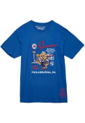 Philadelphia 76ers Mitchell and Ness Philly Style Fashion T Shirt - Blue