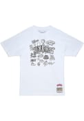 Philadelphia 76ers Mitchell and Ness Doodle Fashion T Shirt - White