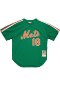 New York Mets Mitchell and Ness Batting Practice Pullover Cooperstown Jersey - Green