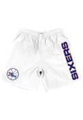 Philadelphia 76ers Mitchell and Ness Nylon Shorts - White