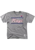 Kansas City Kings Mitchell and Ness Coaches Script Fashion T Shirt - Grey