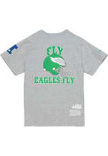 Philadelphia Eagles Mitchell and Ness Origins Varsity Fashion T Shirt - Grey