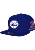 Philadelphia 76ers Mitchell and Ness HWC Team Origins Fitted Hat - Blue