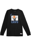 Cleveland Cavaliers Mitchell and Ness Throwback T Shirt - Black
