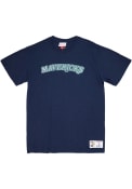 Dallas Mavericks Mitchell and Ness LEGENDARY SLUB Fashion T Shirt - Navy Blue