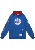 Philadelphia 76ers Mitchell and Ness Origins Fleece Fashion Hood - Blue