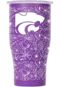 K-State Wildcats Chaser 27oz Floral Print Stainless Steel Tumbler - Purple