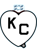 Kansas City Monarchs White Heart Black KC Stickers