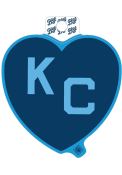 Kansas City Monarchs Blue Heart Light Blue KC Stickers