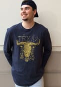 Texas Navy Longhorn Long Sleeve T Shirt