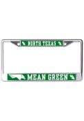 North Texas Mean Green Metallic Printed License Frame