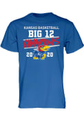 Kansas Jayhawks 2019-2020 Big 12 Champions T Shirt - Blue