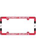 Red Cincinnati Bearcats Full Color Plastic License Frame