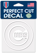 Chicago Cubs 4x4 White Auto Decal - White