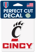 Cincinnati Bearcats 4x4 Auto Decal - Red