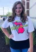 Michigan Wolverines Womens Retro Pastel T-Shirt - White