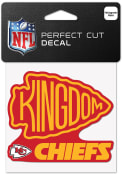 Kansas City Chiefs Kingdom 4x4 Perfect Cut Auto Decal - Red